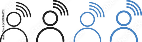 Influencer Icon Set. Social Media Marketing and Content Creator Symbols 