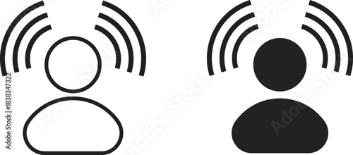 Influencer Icon Set. Social Media Marketing and Content Creator Symbols 