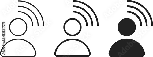 Influencer Icon Set. Social Media Marketing and Content Creator Symbols 