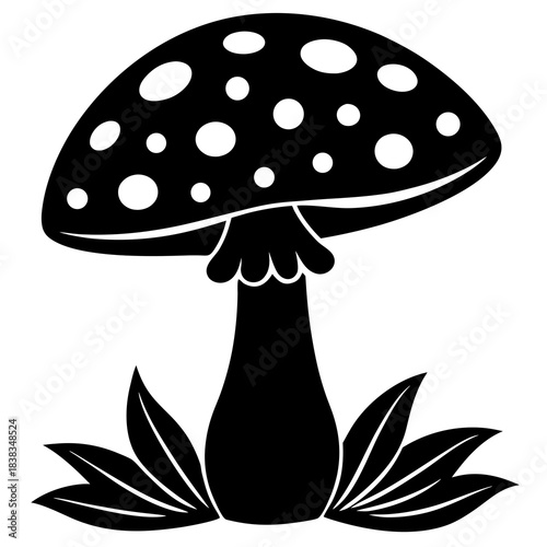 Mushroom and toadstool vector illustration