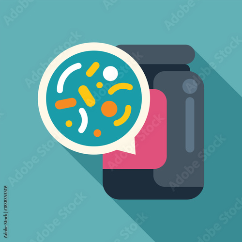 Supplement jar showing beneficial probiotic bacteria for improved gut health