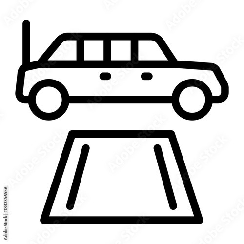 This Limousine icon is suitable for party or event.