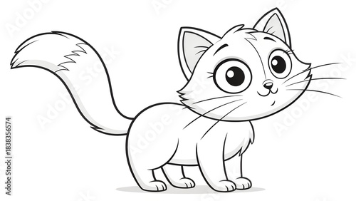 Cat outline for color book