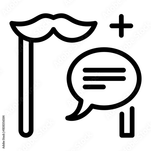 This Photo booth props icon is suitable for party or event.