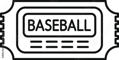 Baseball game admission ticket showing a sport event pass