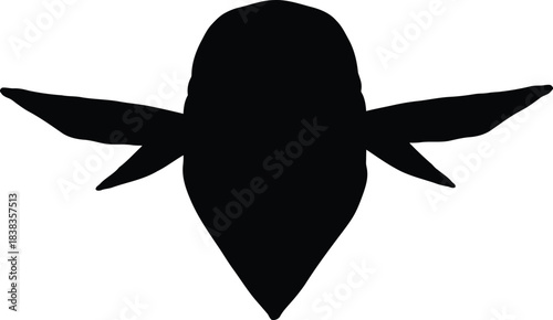 Black silhouette of a stylized bird with wings spread