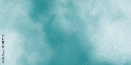 Abstract watercolor painted sky with white fluffy clouds on a blurry blue sky for design. White cloud and blue sky background with copy space. Nature background. Digital paint.