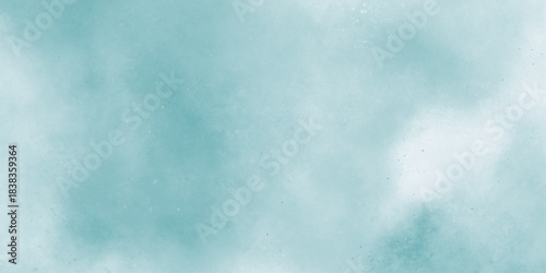 Abstract watercolor painted sky with white fluffy clouds on a blurry blue sky for design. White cloud and blue sky background with copy space. Nature background. Digital paint.