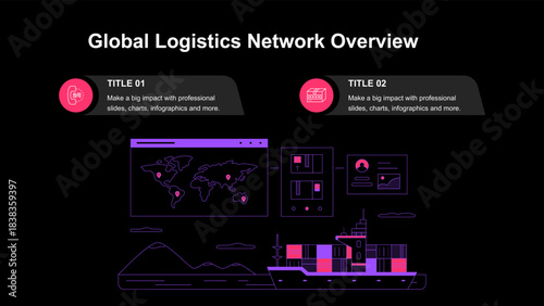 Global Supply Chain Logistics Network Overview with Data Visualization