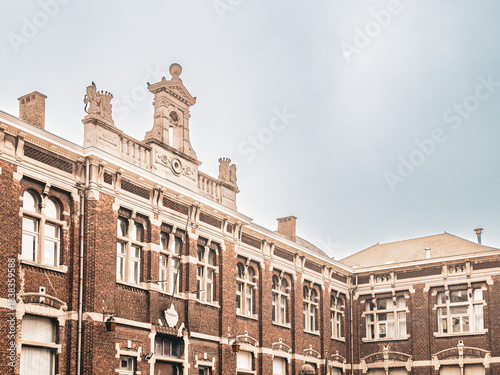 Antique building view in Charleroi, Belgium