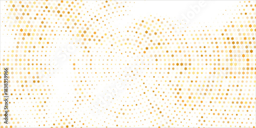 Gold falling down confetti background. Repeated golden dotted glitter pattern. Yellow, orange and golden dots wallpaper.