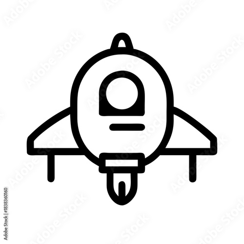 Orbital Vehicle Spacecraft Spaceflight Aerospace Satellite icon set