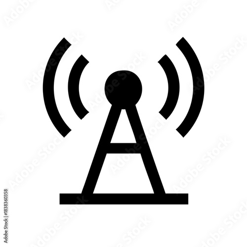 Photography Tower Hub Signal Network Communication Antenna Telecom icon set