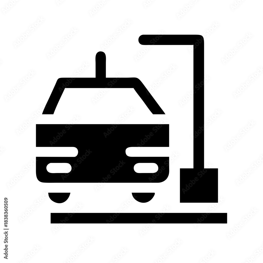 Obraz premium Vehicle Dock Automotive Mobility Transport Charging Technology Station icon set