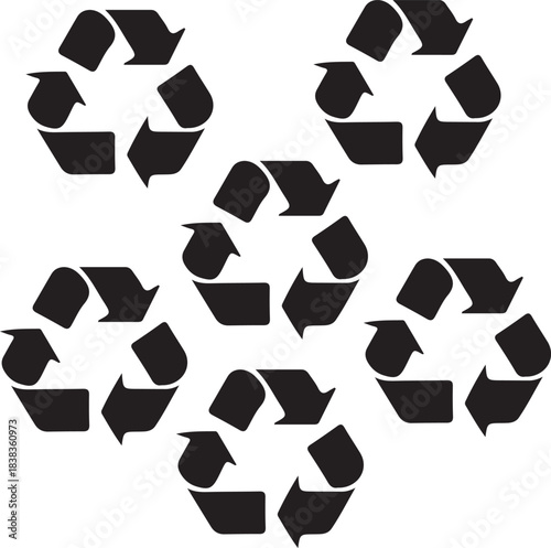 Recycle Symbol Set: Sustainable, Environment, and Ecology Vector Graphics