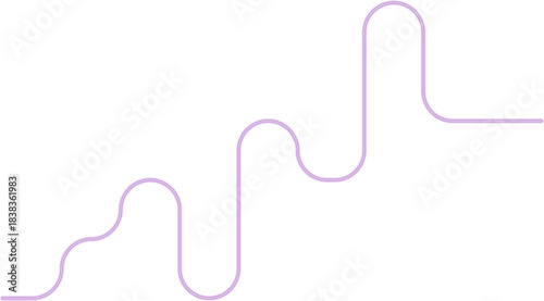Tracked neon arrows form a dashed irregular curve line with soft flowing bends.