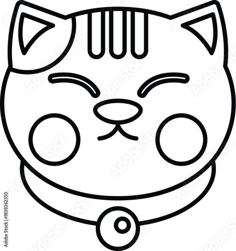 Maneki neko icon representing good fortune