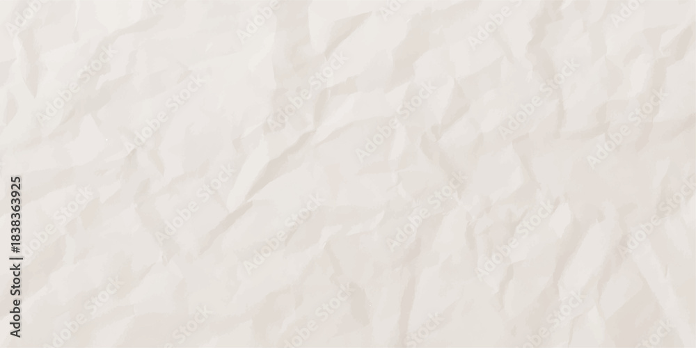 Fototapeta premium Wrinkled, crumpled white paper texture for an old vintage page pattern and blank sheet design. White creased crumpled paper sheet texture can be use as background. Ragged White Paper, white waxed pack