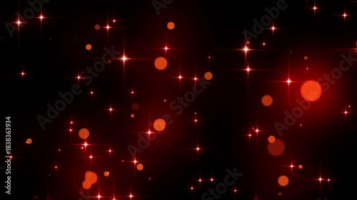 Falling stars loop on alpha channel with shiny stars glitter and particles falling and light flare for christmas and new year