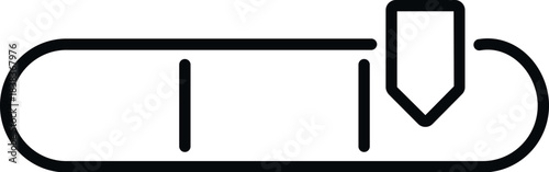Browser bookmark bar icon saving a web page link for later reading