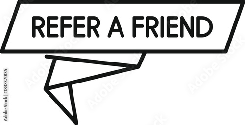 Refer a friend folded banner icon for user acquisition and promotional programs
