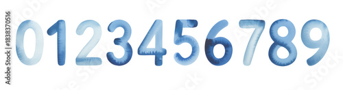 Watercolor rainbow numbers from 0 to 9, perfect for playful kids learning and dreamy nursery wall art.