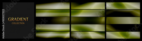 Purple and Green Gradient Collection, Soft Pastel Hues, Abstract Backgrounds, Digital Design Elements