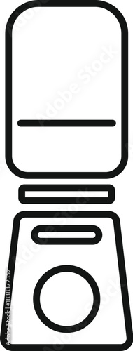 Water cooler dispenser displaying a refreshing drinking appliance in line art style