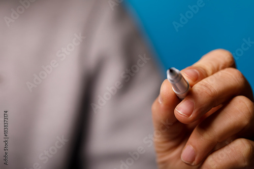 Close-up of a hand holding ...