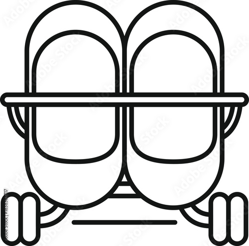 Amuse park roller coaster ride seats with safety bar and wheels