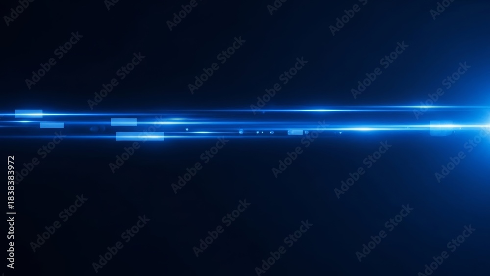Fototapeta premium Blue Light Streaks Abstract Background stock