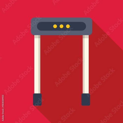 Metal detector archway providing security screening for airports and public spaces