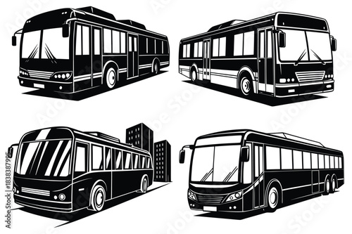 bus isolated on white