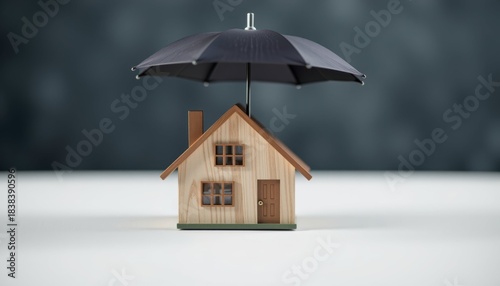 Residential property planning legal insights for house models under umbrellas in modern environments