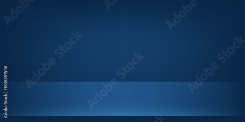 Blue navy color studio background. Space for selling products on the website. Vector illustration.