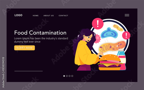Analyzing Food Contamination in Vector Illustration