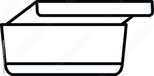 Food container with an open lid, representing storage and takeaway meal solutions