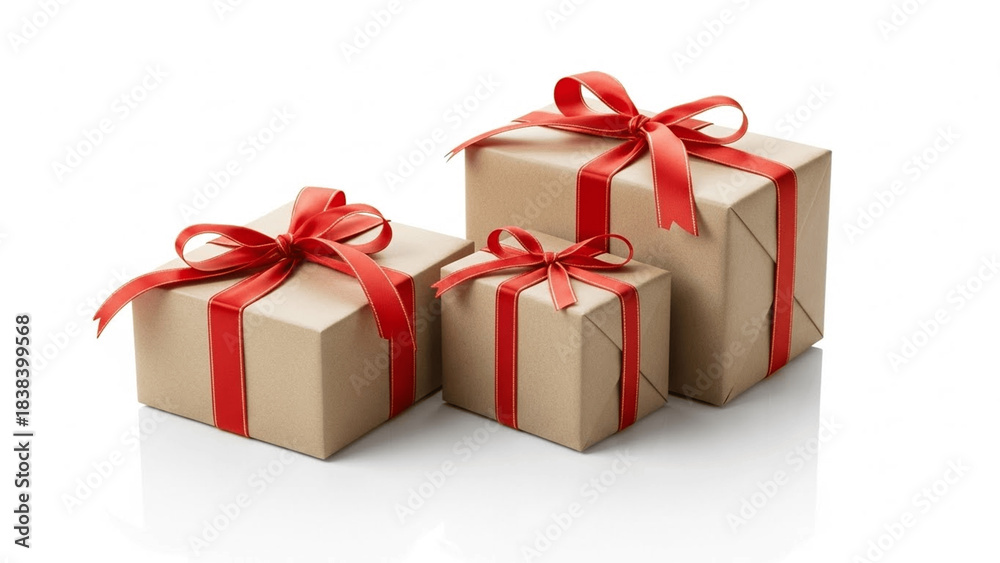 Fototapeta premium gift box isolated on white