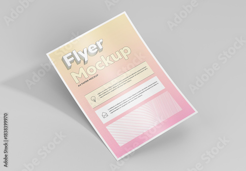 A4 Paper Flyer Mockup