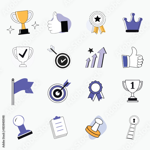 Minimal Achievement Symbols Collection