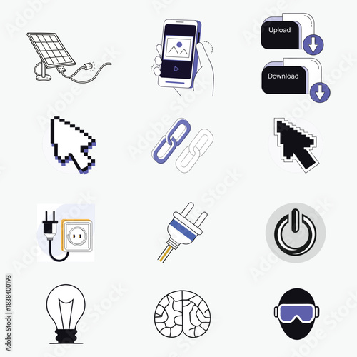 UI/UX Connectivity Icons Set