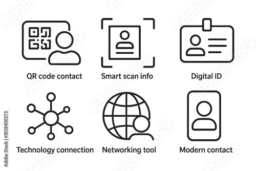Qr codes and digital ids - modern contact solutions and networking tools