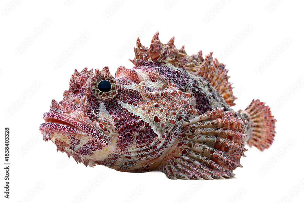 Fototapeta premium Reef stonefish isolated on transparent background