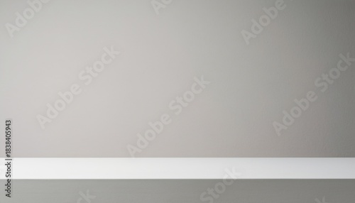 Wallpaper Mural Grey wall background with white shelf. Torontodigital.ca