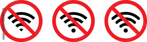 wifi, signal, icon, network, internet, connection, wireless, technology, communication, status, strong, weak, no signal, error, disabled, off, on, three, set, group, graphic, symbol, digital
