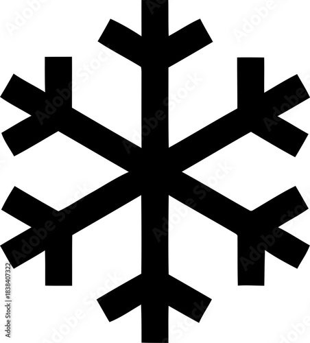 Snowflake icon . Winter snow flakes, Cold weather symbol. Vector illustration !