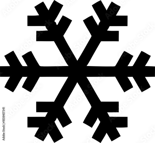 Snowflake icon . Winter snow flakes, Cold weather symbol. Vector illustration !