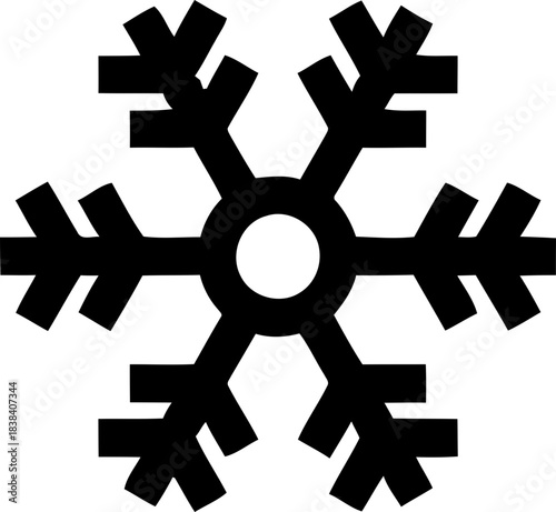 Snowflake icon . Winter snow flakes, Cold weather symbol. Vector illustration !
