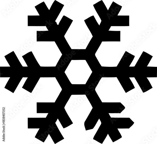 Snowflake icon . Winter snow flakes, Cold weather symbol. Vector illustration !