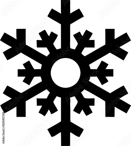 Snowflake icon . Winter snow flakes, Cold weather symbol. Vector illustration !